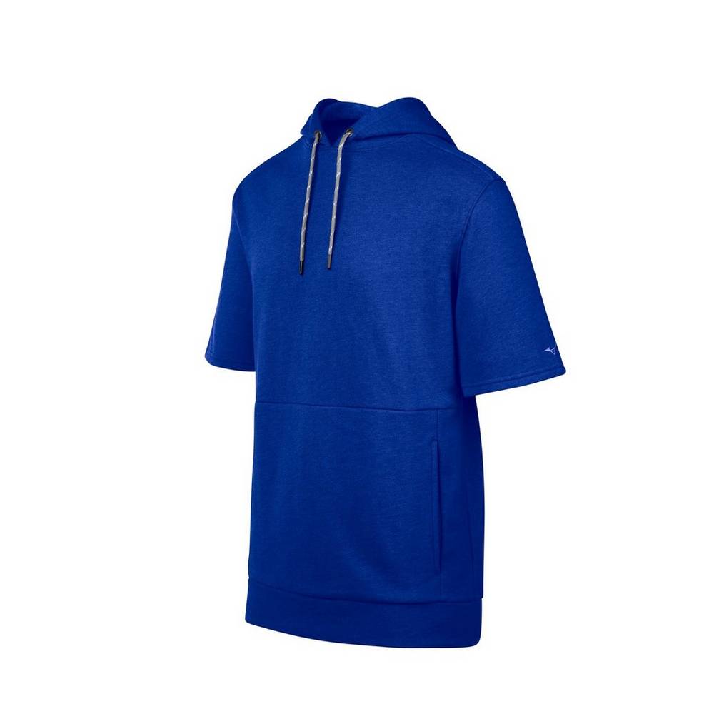 Sudaderas con capucha Mizuno Game Time Short Sleeve Hombre Azul Real España GHKO-65973